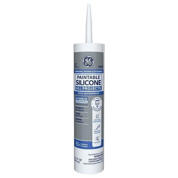 Ge Silicone II GE7000 Silicone Caulk, White, 30 to 150 deg F, 101 oz Cartridge 2867507